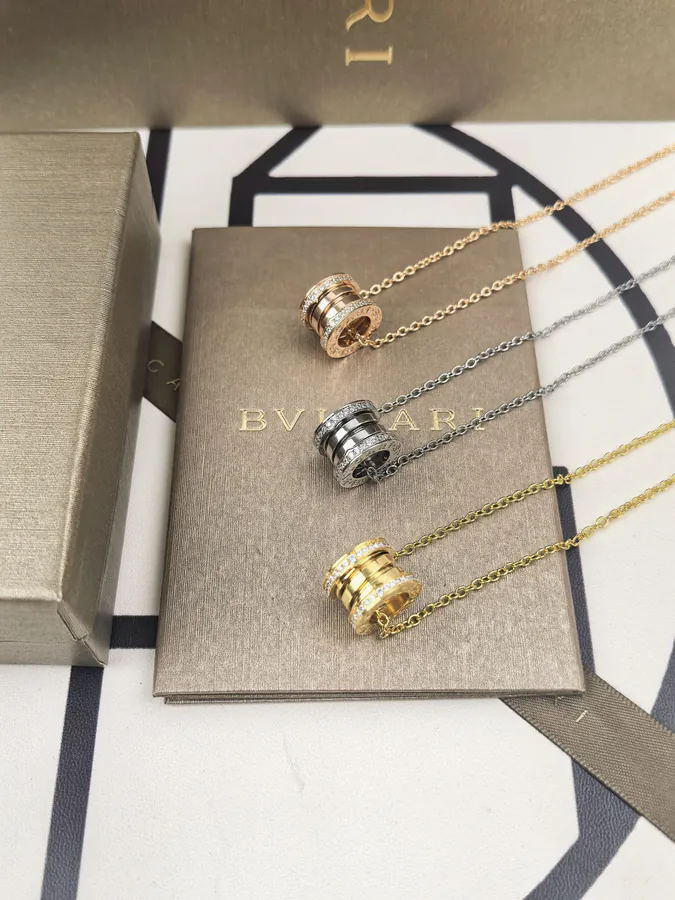 Bulgari Double Circle Diamond Spring Necklace