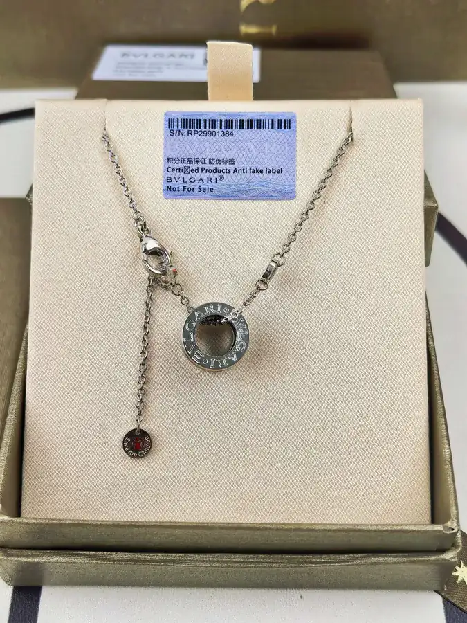 Bulgari Black Ceramic Red People Necklace Silver Edition