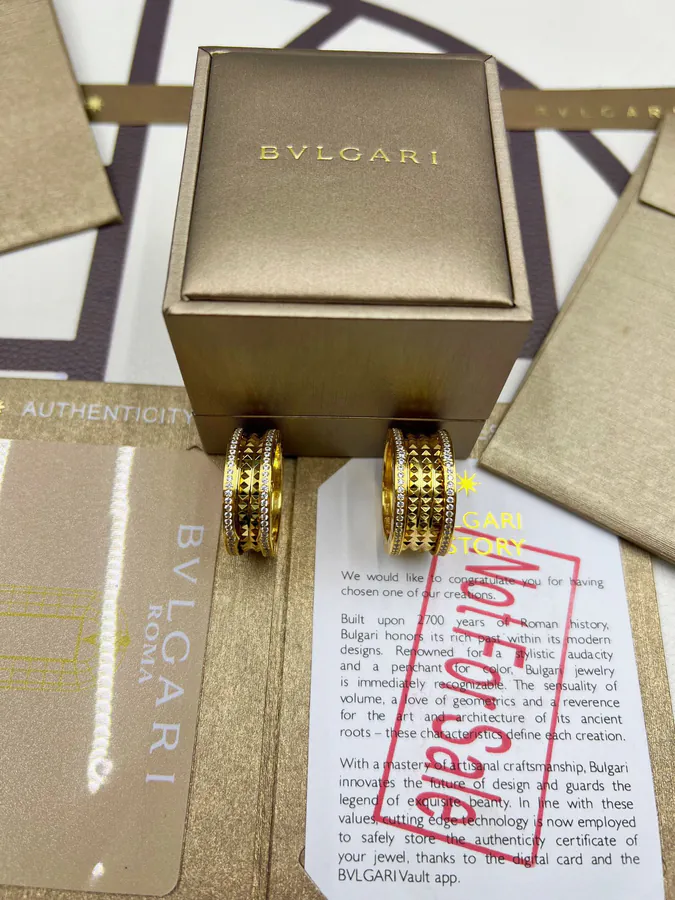 Bulgari Wide Roman Clasp Diamond Ring