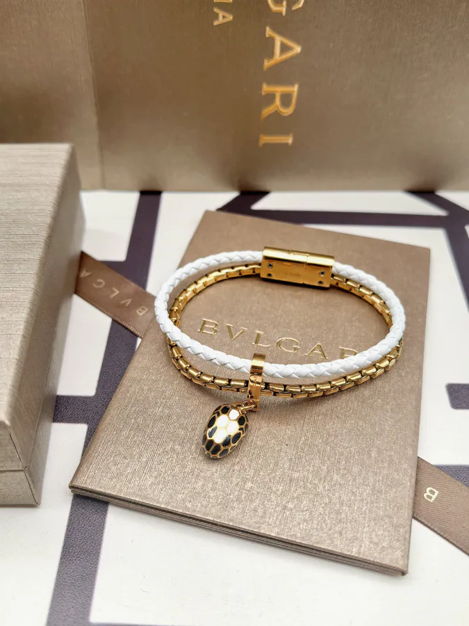 Bulgari Double Circle Snake Bracelet in Rose Gold