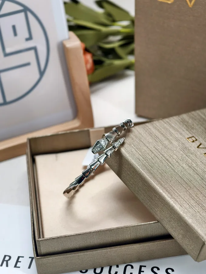 Bulgari Double Snake Ring with Diamonds