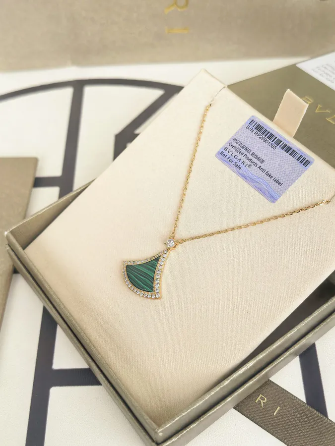 Bulgari New Necklace with Lattice Design and Diamond Accents