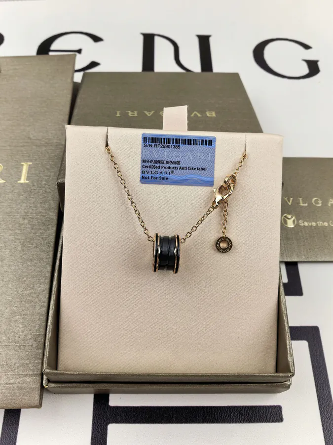 Bulgari Matte Black Ceramic Necklace
