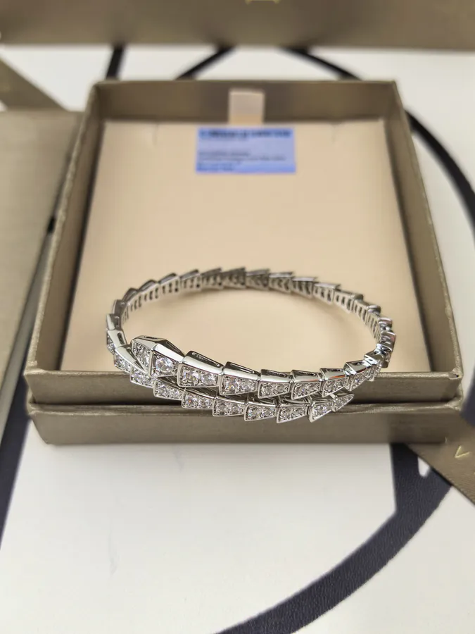Bulgari Double Snake Spring Bracelet with Diamonds