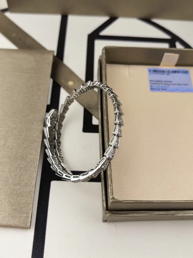 Bulgari Double Snake Spring Bracelet with Diamonds