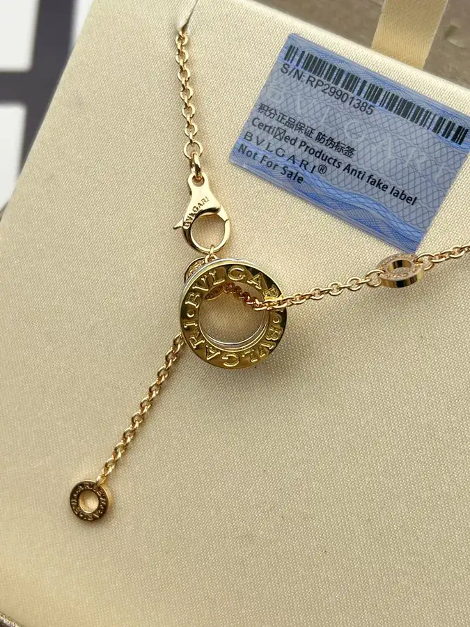 Bulgari Three Color Spring Necklace in Pure Silver