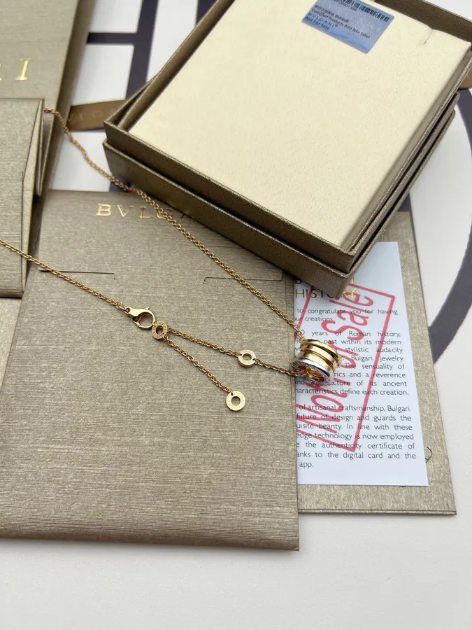 Bulgari Three Color Spring Necklace in Pure Silver