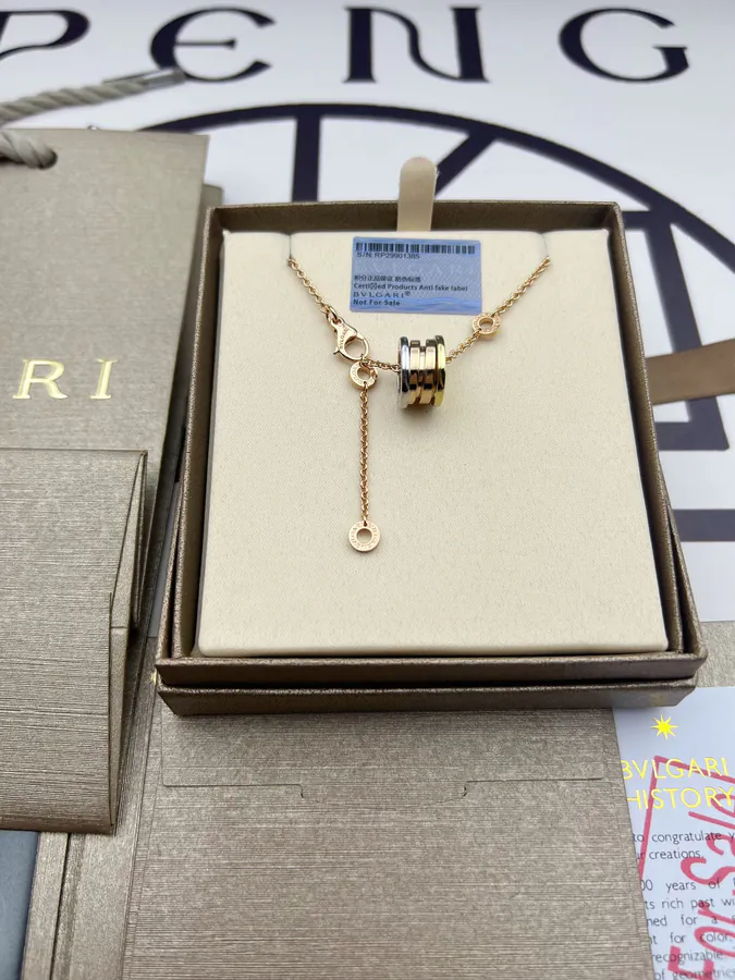 Bulgari Three Color Spring Necklace in Pure Silver