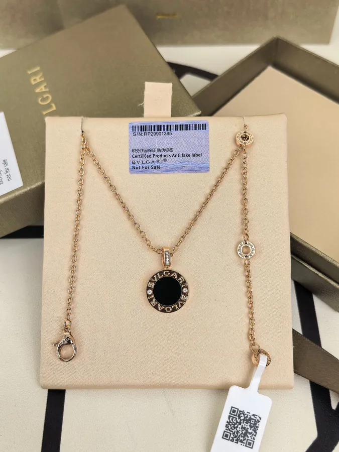 Bulgari Double Sided Black and White Onyx Necklace