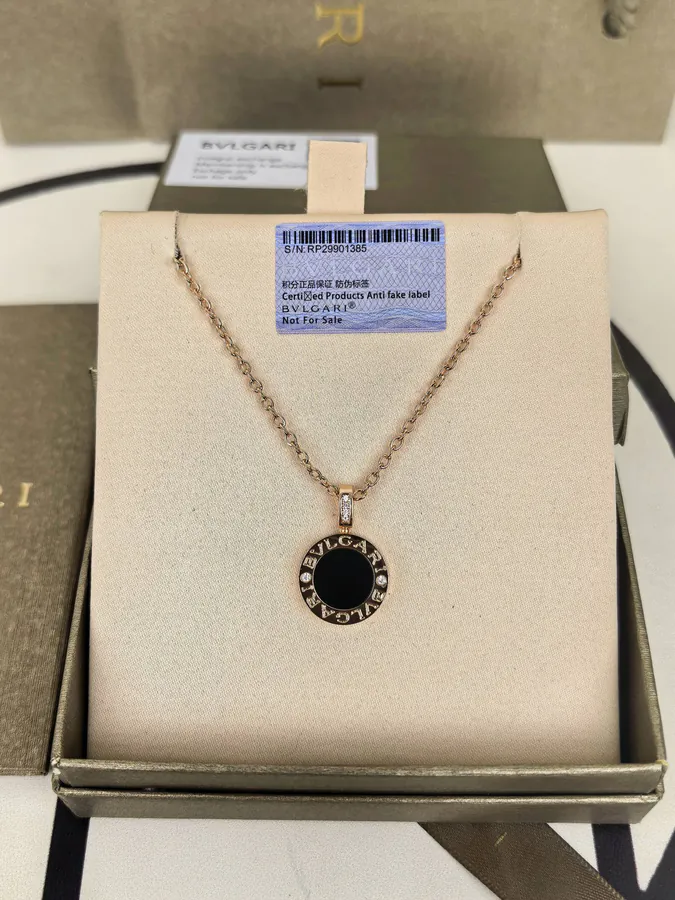 Bulgari Double Sided Black and White Onyx Necklace