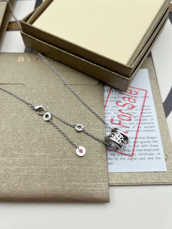 Bulgari Charity Edition Studded Necklace in Pure Silver