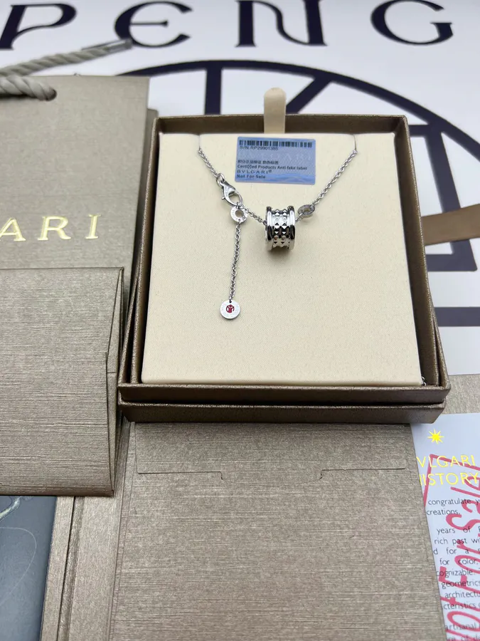 Bulgari Charity Edition Studded Necklace in Pure Silver