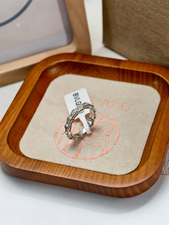 Bulgari Serpenti Single Ring with Full Diamonds