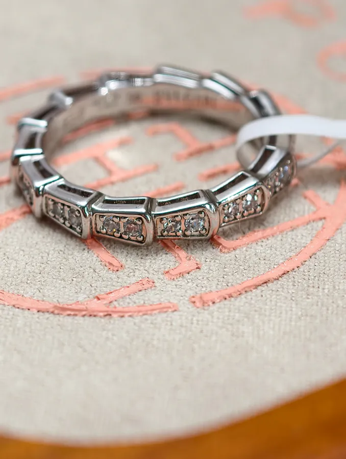 Bulgari Serpenti Single Ring with Full Diamonds