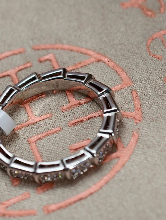 Bulgari Serpenti Single Ring with Full Diamonds