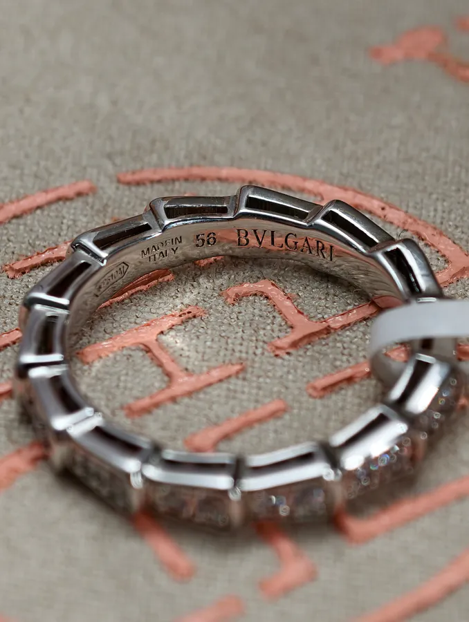 Bulgari Serpenti Single Ring with Full Diamonds