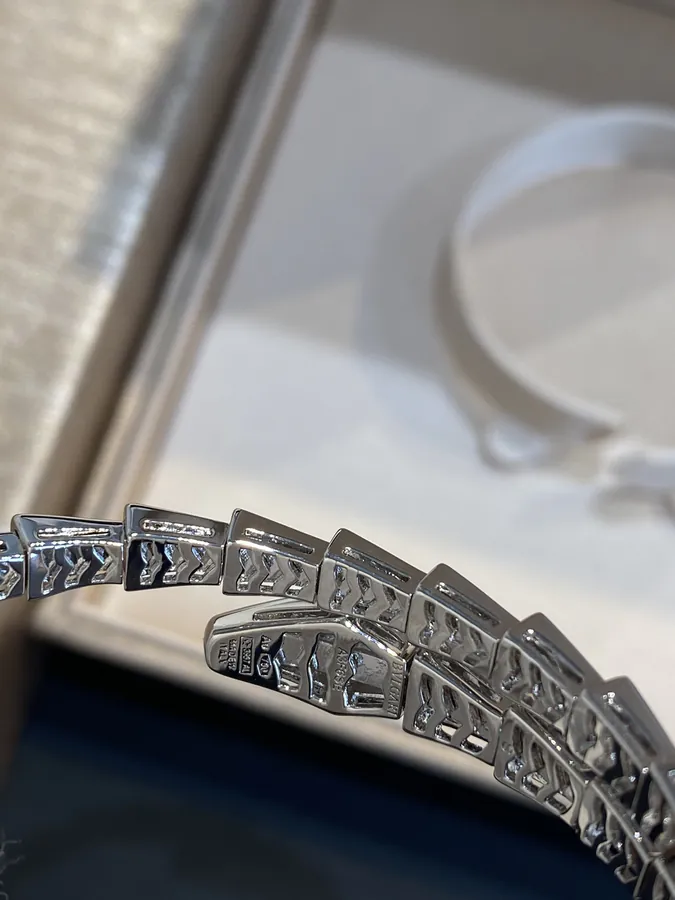 Bulgari Classic Snake Chain Diamond Bracelet