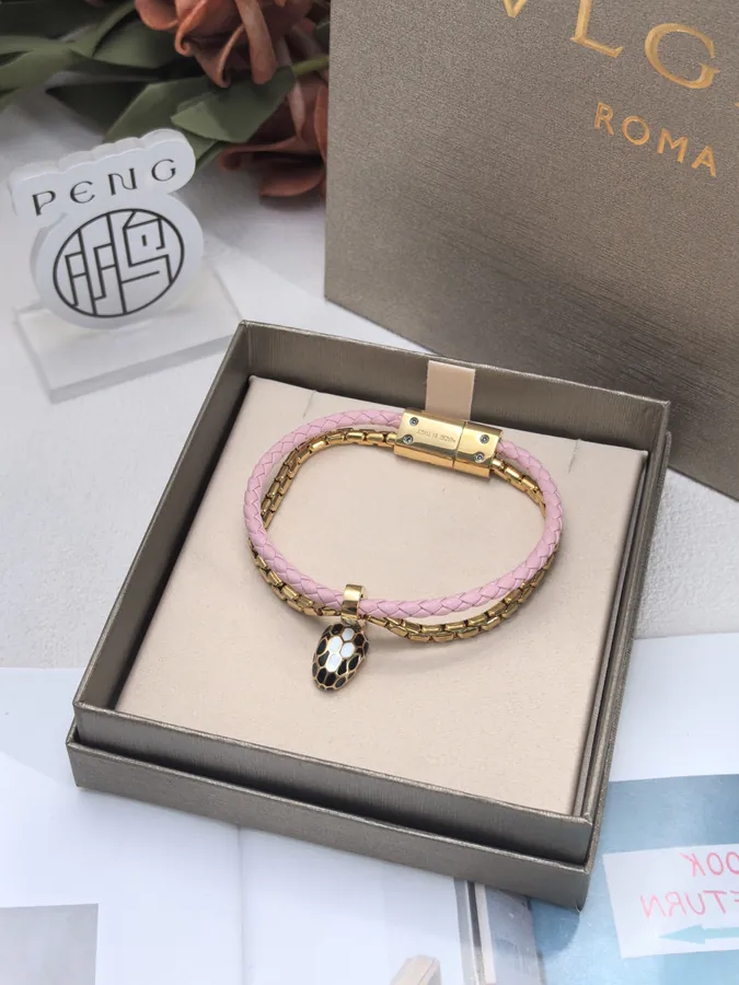 Bulgari Double Snake Bracelet in Pink