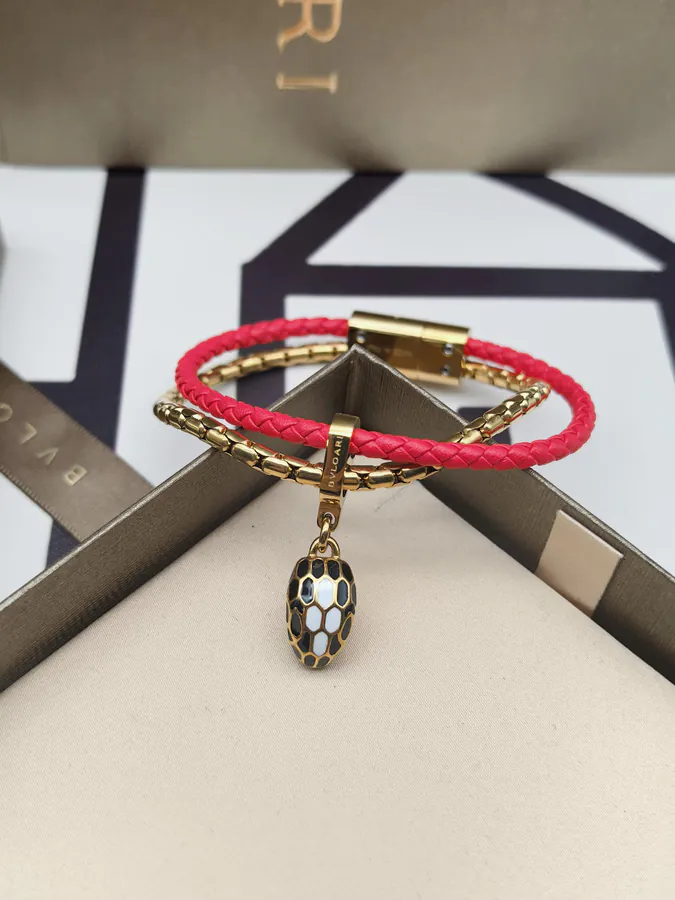 Bulgari Double Snake Bracelet in Red Gold