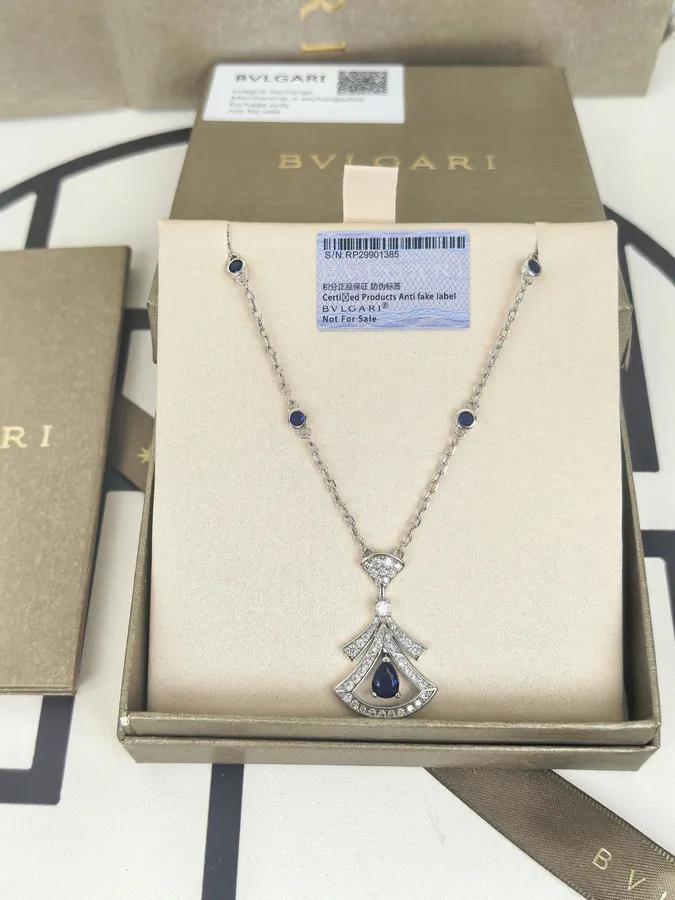 Bulgari Blue Sapphire Diamond Necklace