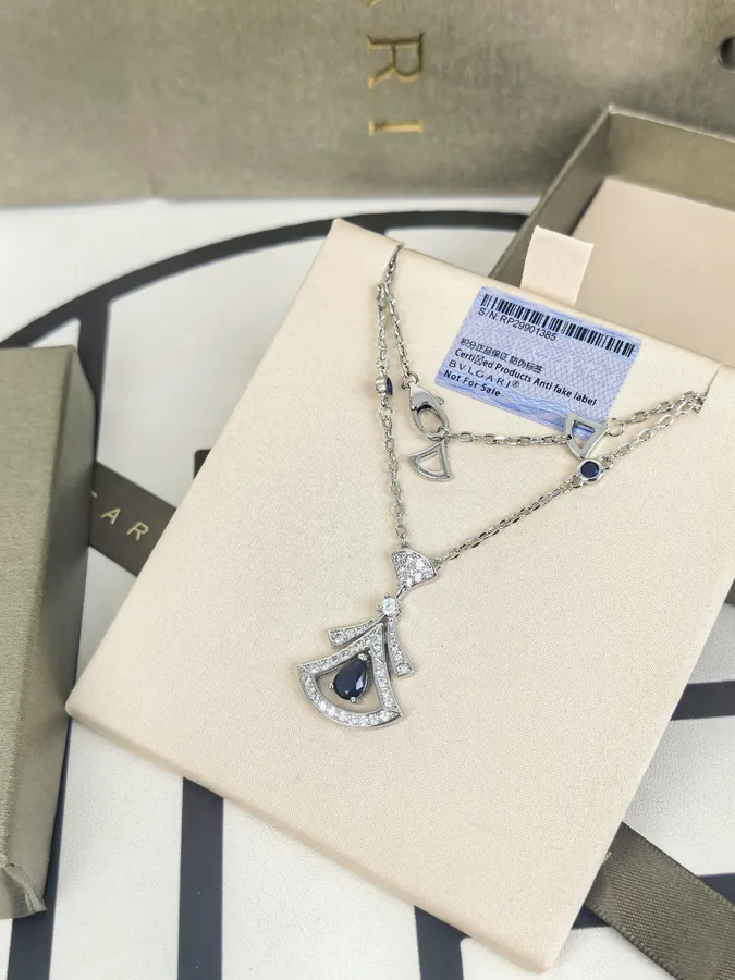 Bulgari Blue Sapphire Diamond Necklace