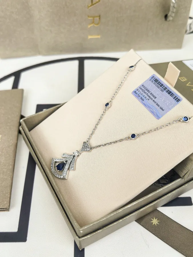 Bulgari Blue Sapphire Diamond Necklace