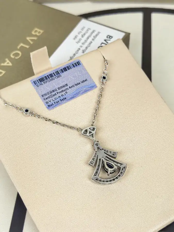 Bulgari Blue Sapphire Diamond Necklace