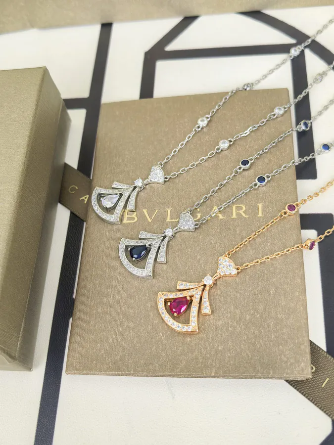 Bulgari Blue Sapphire Diamond Necklace