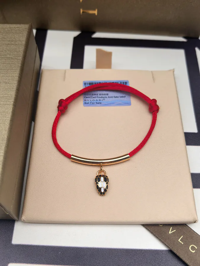 Bulgari Snake Head Bracelet in Red