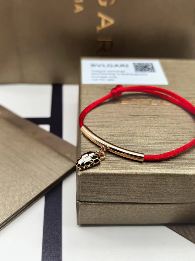 Bulgari Snake Head Bracelet in Red
