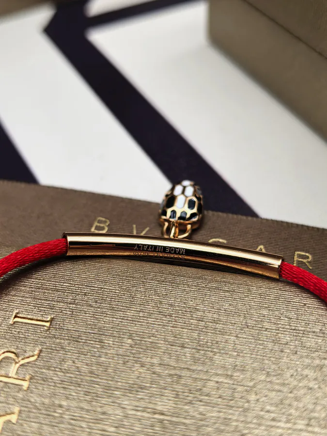 Bulgari Snake Head Bracelet in Red