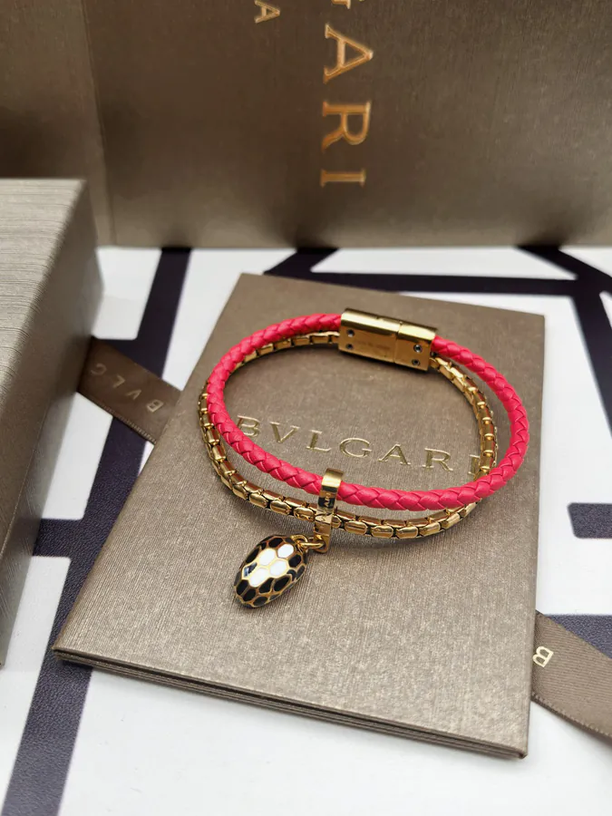 Bvlgari Double Snake Bracelet in Rose Gold