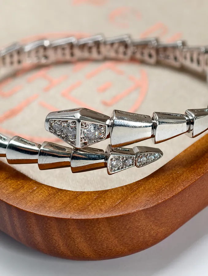 Bulgari Double Snake Ring with Diamonds