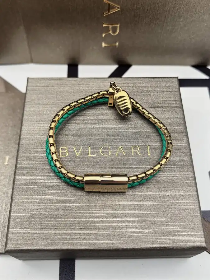 Bulgari Double Snake Bracelet in Green Gold