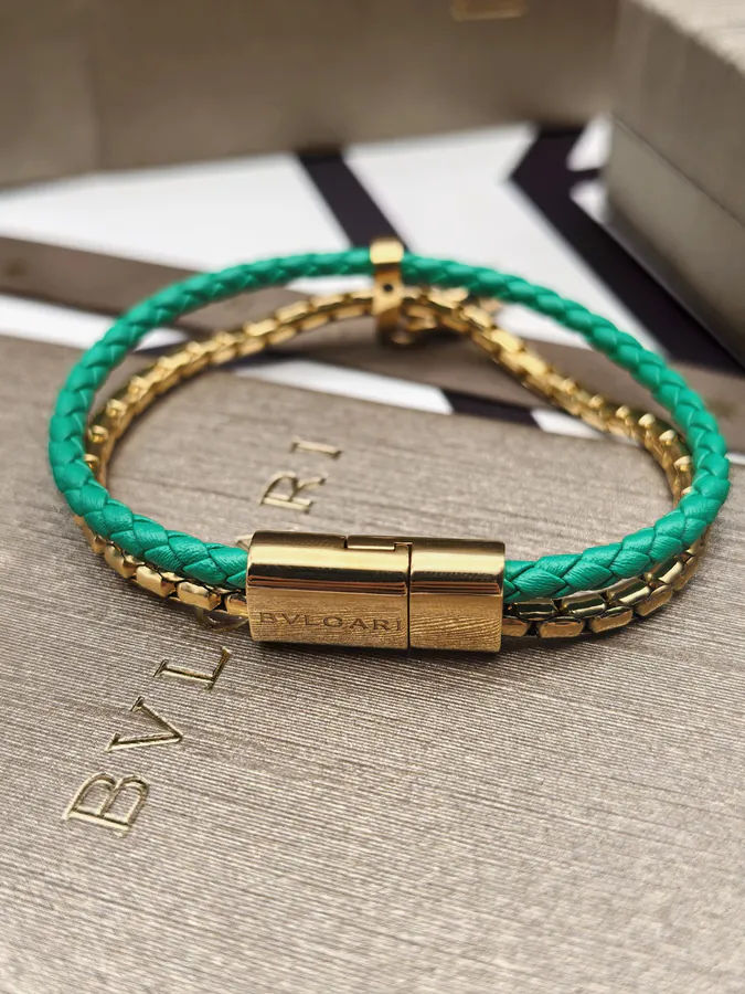 Bulgari Double Snake Bracelet in Green Gold