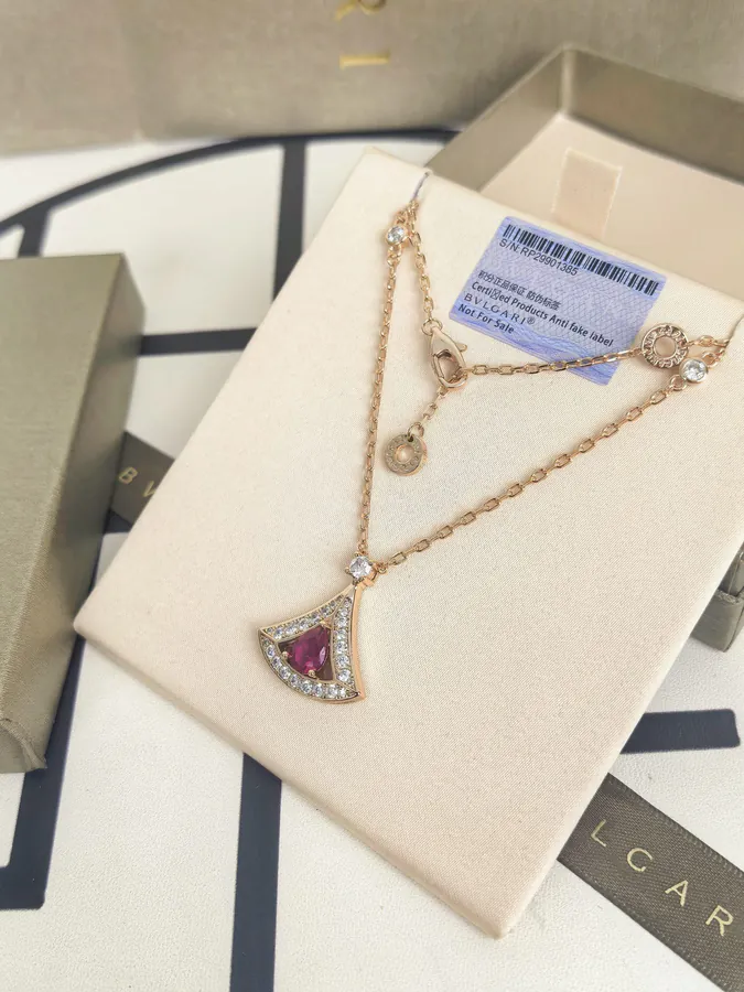 Bvlgari Red Ruby and Diamond Necklace