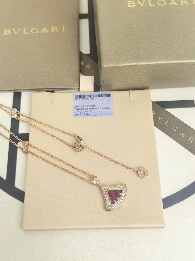 Bvlgari Red Ruby and Diamond Necklace