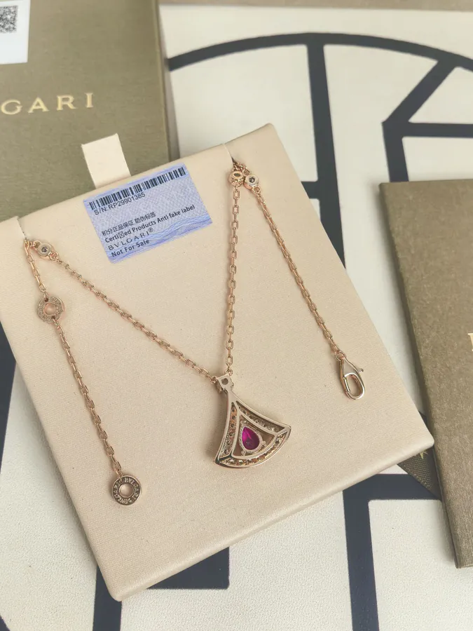Bvlgari Red Ruby and Diamond Necklace