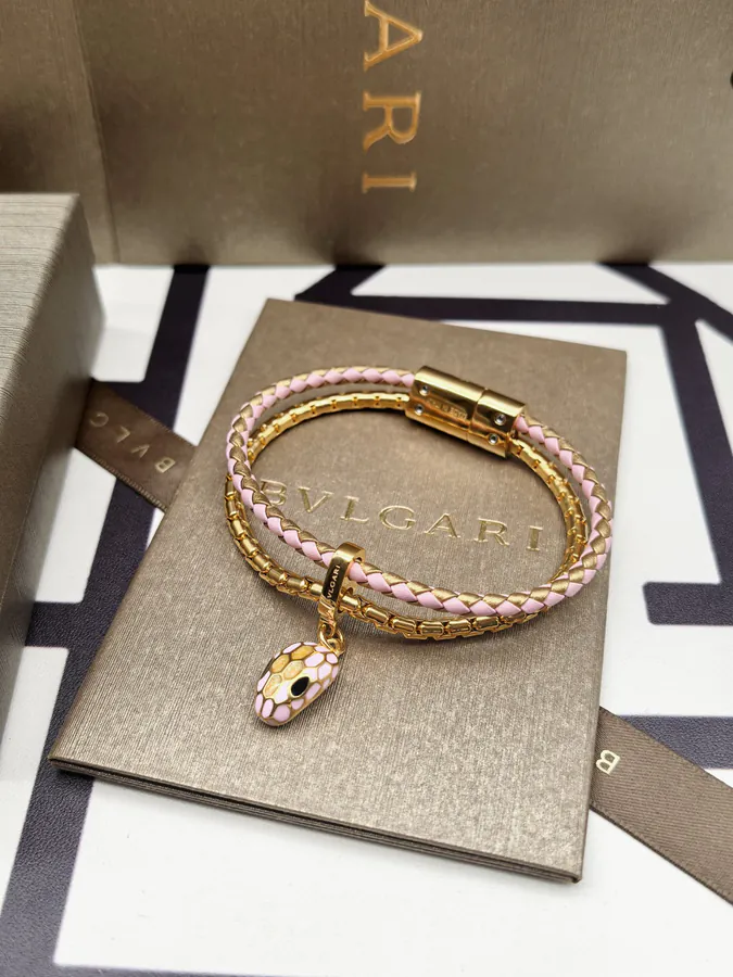 Bulgari Double Snake Bracelet in Rose Gold