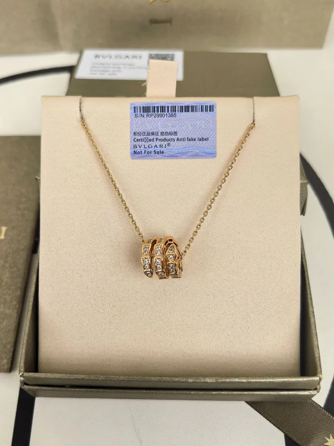 Bulgari Triple Serpent Diamond Necklace
