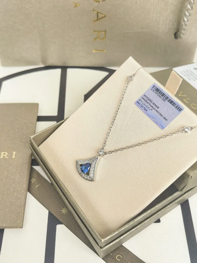 Bulgari Blue Sapphire Diamond Necklace