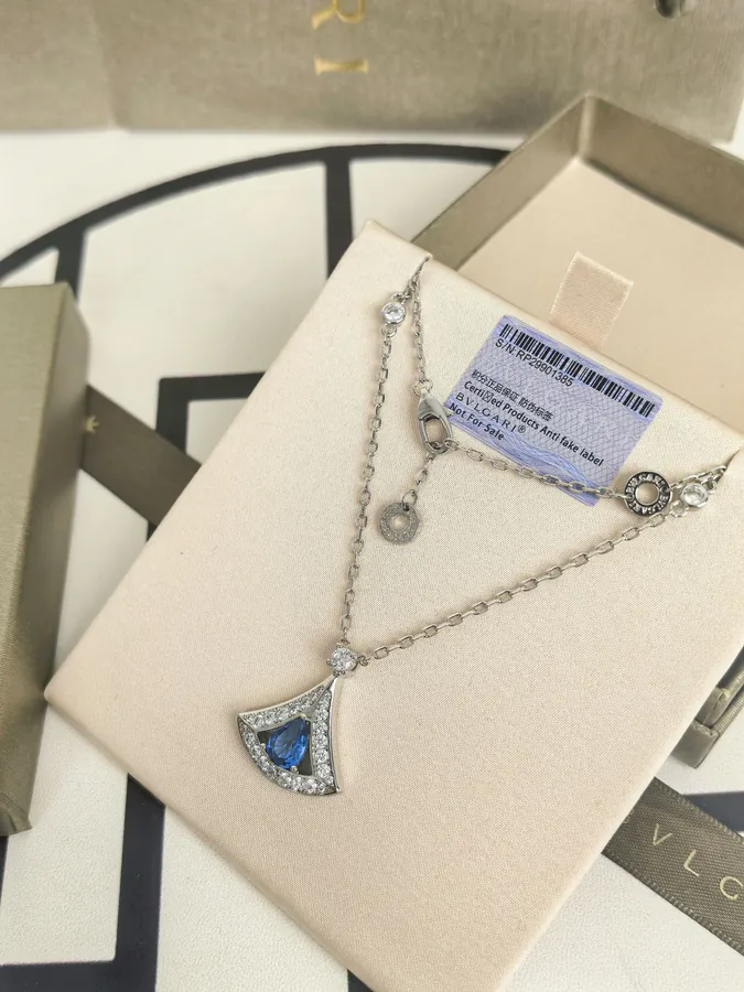 Bulgari Blue Sapphire Diamond Necklace