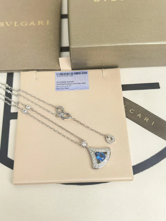 Bulgari Blue Sapphire Diamond Necklace