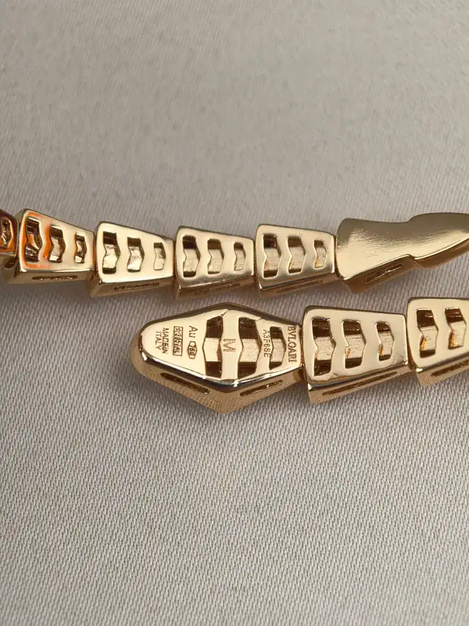 Bulgari Double Serpent Semi Diamond Spring Bracelet