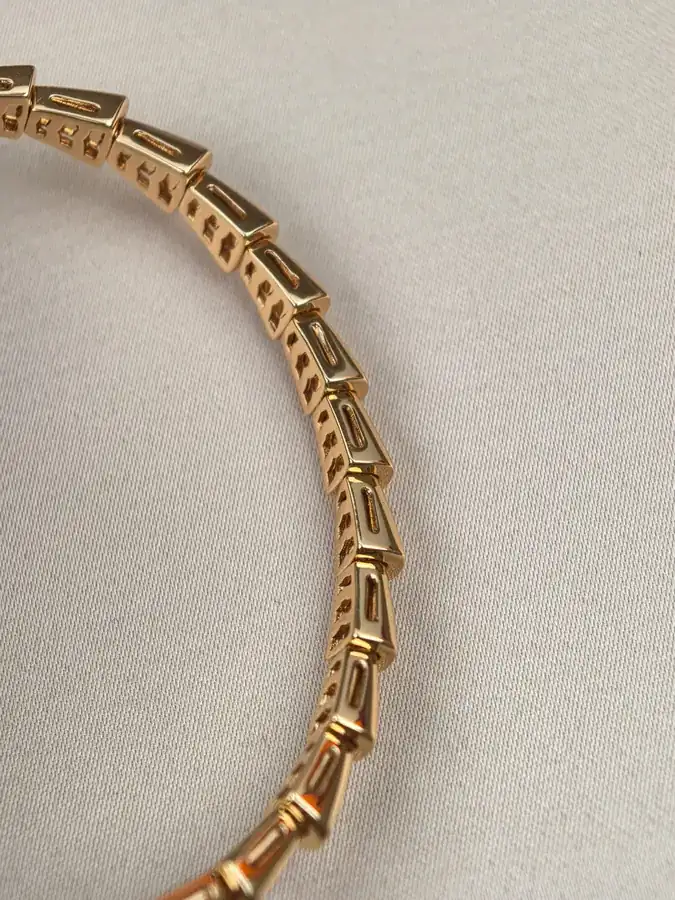 Bulgari Double Serpent Semi Diamond Spring Bracelet