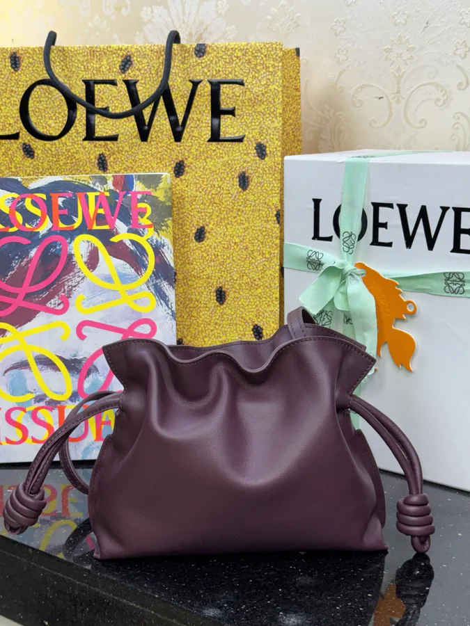 Mini Flamenco Handbag with Gold Logo and Adjustable Strap