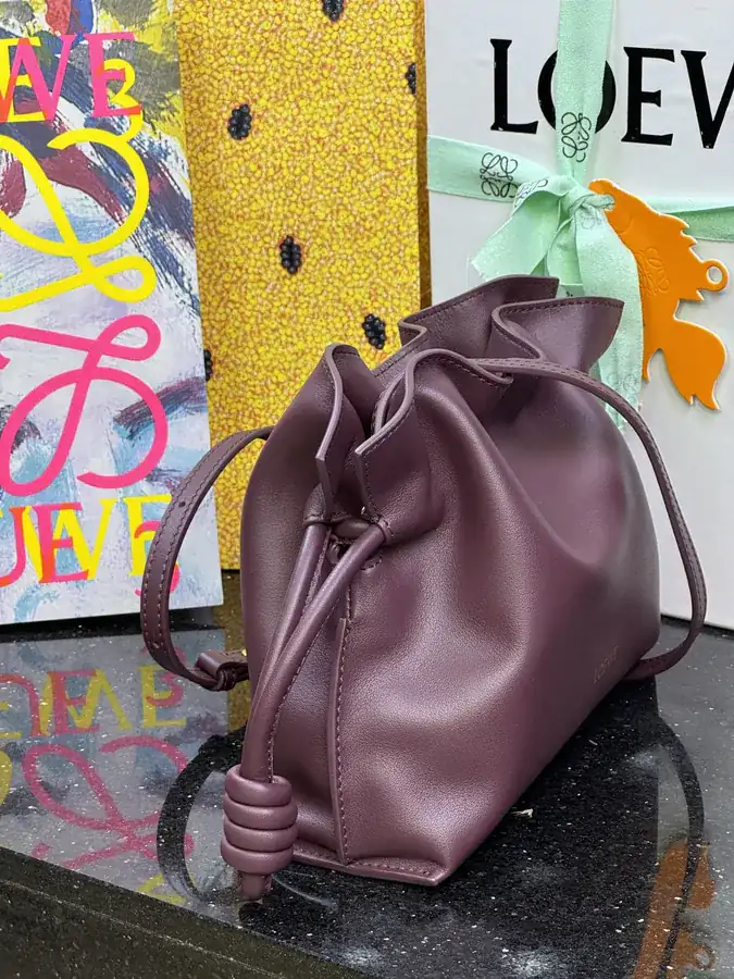 Mini Flamenco Handbag with Gold Logo and Adjustable Strap