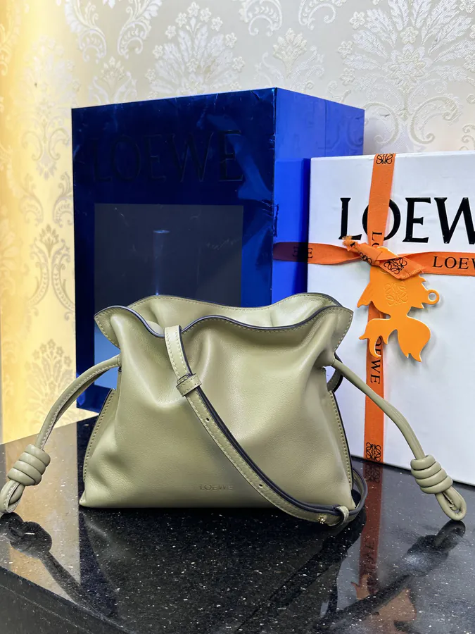 Flamenco Mini Bag with Gold Logo and Adjustable Strap