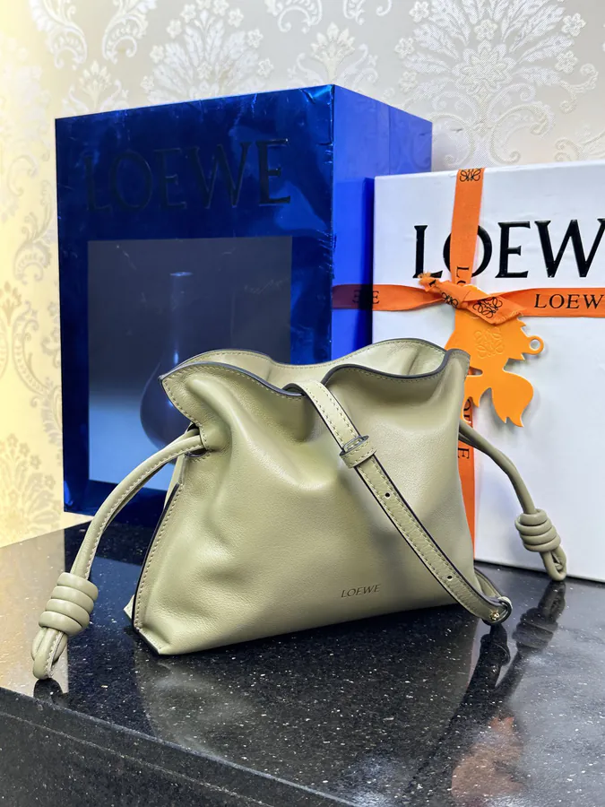Flamenco Mini Bag with Gold Logo and Adjustable Strap