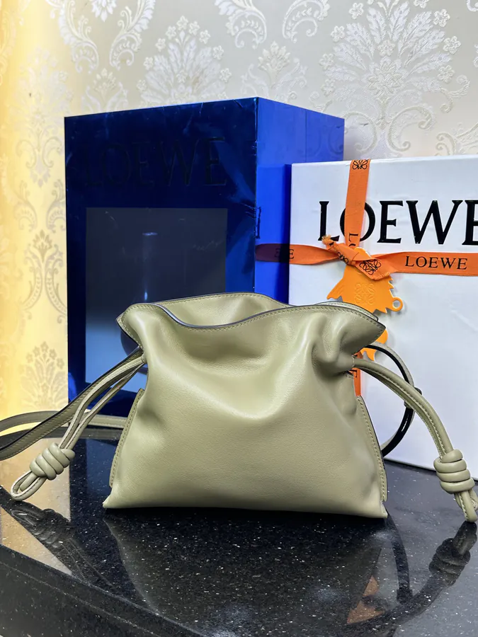 Flamenco Mini Bag with Gold Logo and Adjustable Strap